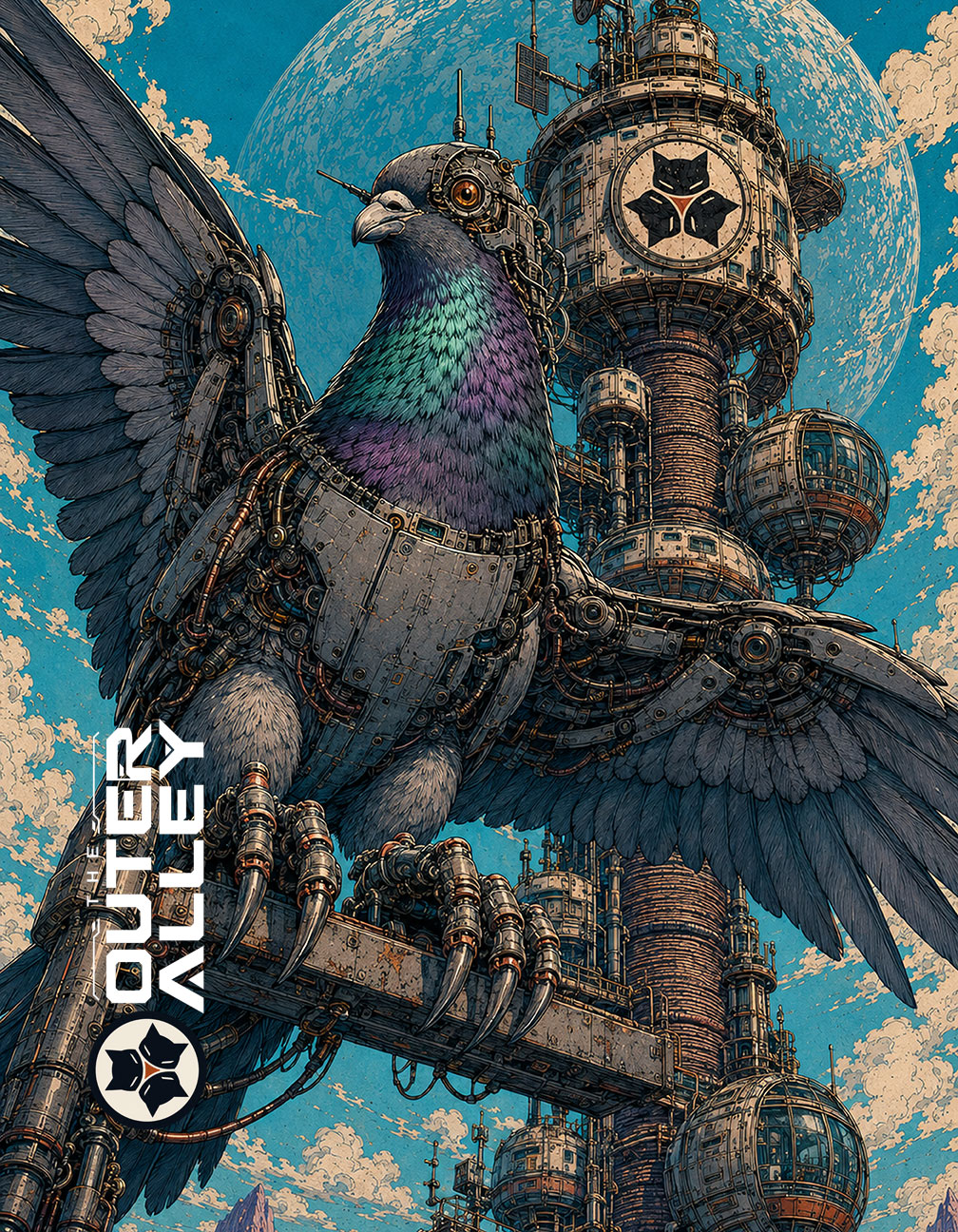 Columba 9 cyborg pigeon portrait