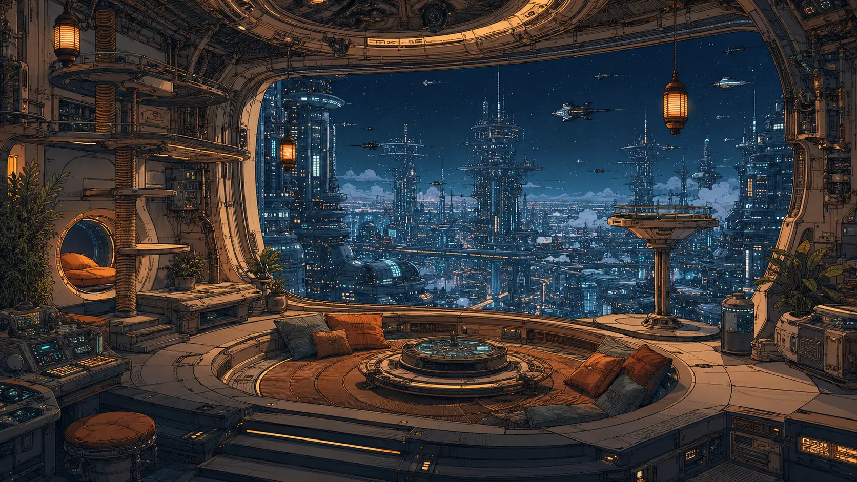 Illustrated Signal Crown penthouse overlooking Outer Alley